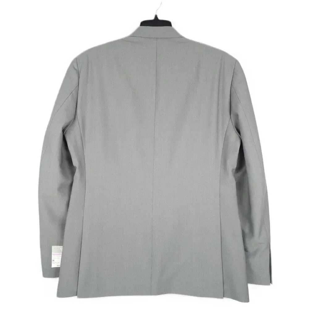 Alfani Mens Slim Fit 2 Piece Tuxedo Suit 46L 34x34 Grey Black Stretch Tech NWT